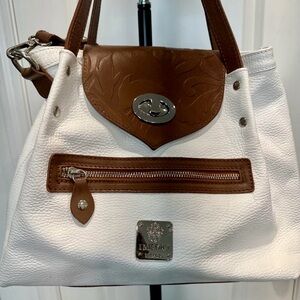 New NWOT I Medici firenze pebble leather Crossbody /shoulder bag White